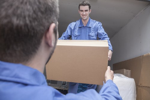 Removal team preparing a house move in Holland Park
