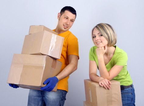 Recycling and waste separation in a west London clearance job