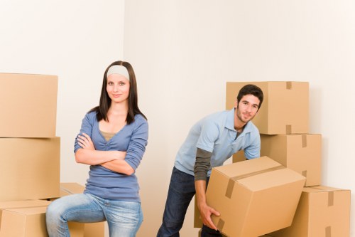 Local moving van prepared for a flat move in Holland Park