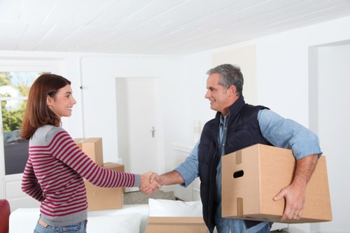A van removal service handling boxes and household items near Holland Park
