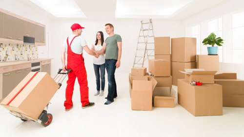 Charity donation and reuse of furniture during a removal