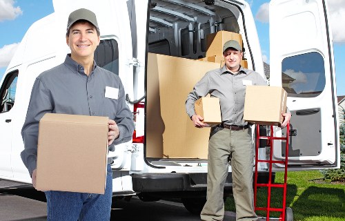 Trained movers handling belongings with care